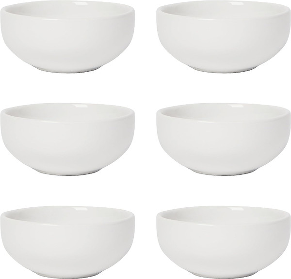 Now Designs Pinch Bowls, White - Set of 6 (NBO1063D)