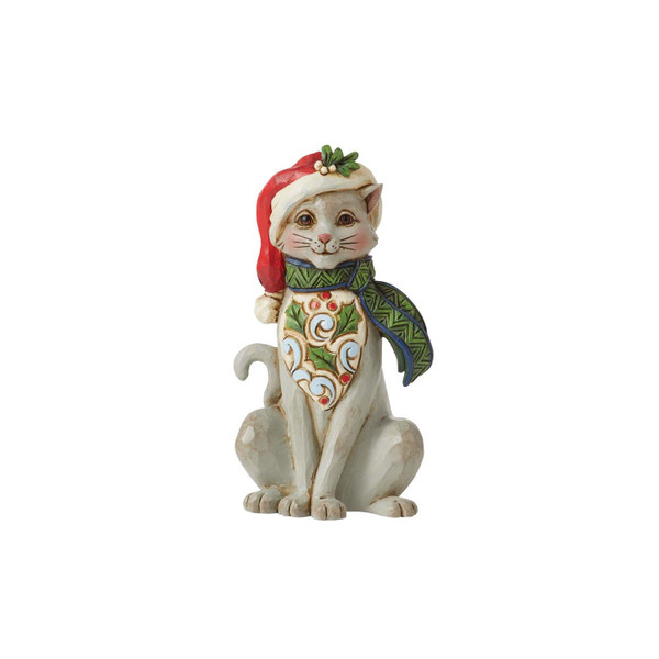 Enesco Jim Shore, Heartwood Creek - Mini Christmas Cat (6012961)