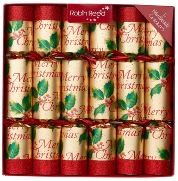 Robin Reed 12" Crackers, Merry Christmas Elegance - Box of 6 (62214)
