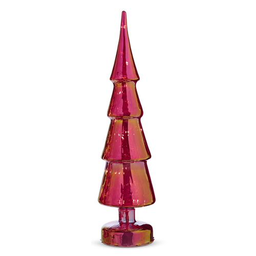 Raz Imports Lighted Tree, Red Iridescent - 16" (4222910LG)