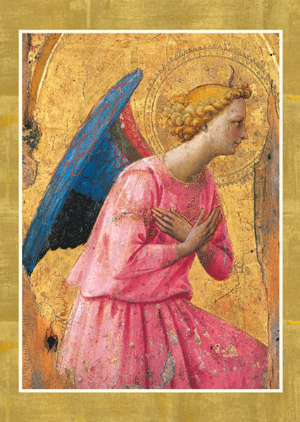 Caspari Boxed Christmas Cards, Adoration Of An Angel - 16 Small Cards (103106)