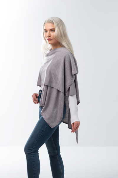 Ganz Natural Cardi Wrap, Heathered Gray (FBRDCRD100A)