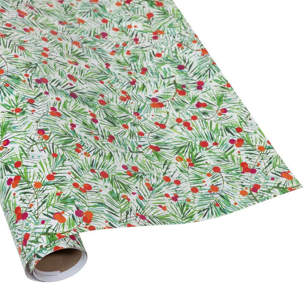Caspari 8' Continuous Gift Wrap Roll, Modern Pine (10059RC)