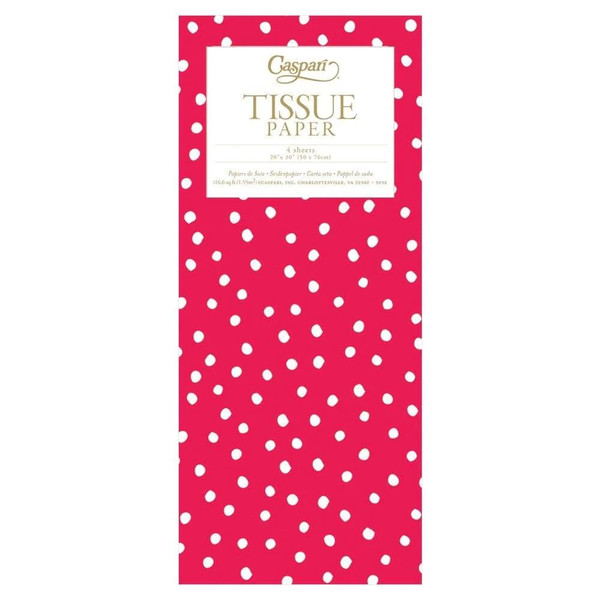 Caspari Tissue Paper, Painted Dots in Red - 2 Packs (TIS057) Caspari Tissue Paper, Painted Dots in Red - 2 Packs (TIS057)
