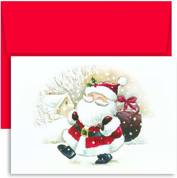 Masterpiece Studios Boxed Holiday Cards, Happy Santa (74630)