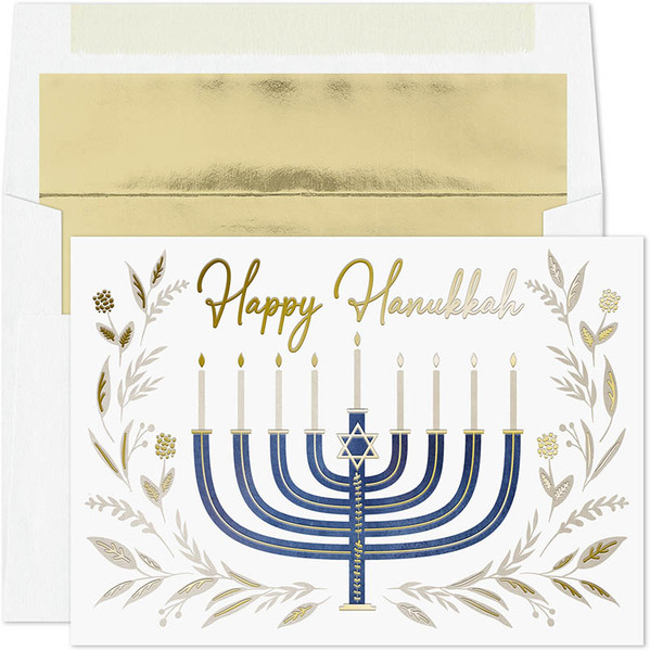 Masterpiece Studios Boxed Holiday Cards, Hanukkah Menorah (967800)