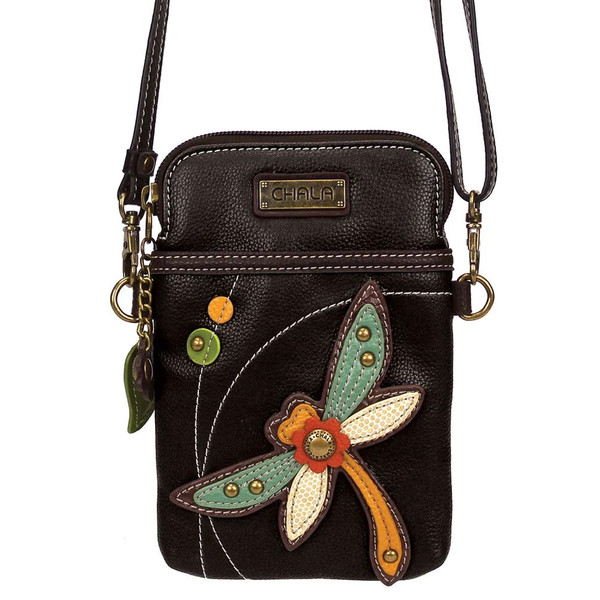 Chala Cell Phone Crossbody Bag, Dragonfly - Black (827DF6)