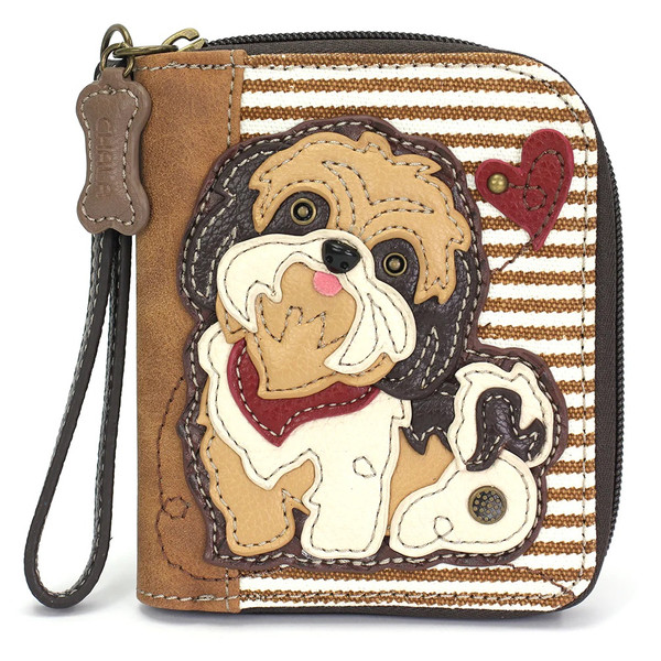 Chala Zip-Around Wallet, Shih Tzu - Brown (839SZB3S)