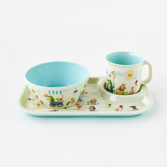 180 Degrees Kid's Dinner Set, Animal Parade (ME0521)