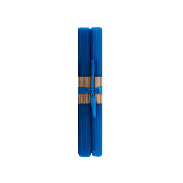 One Hundred 80 Degrees 4th of July Taper Candles, Blue - Set of 2 (NE0411A)