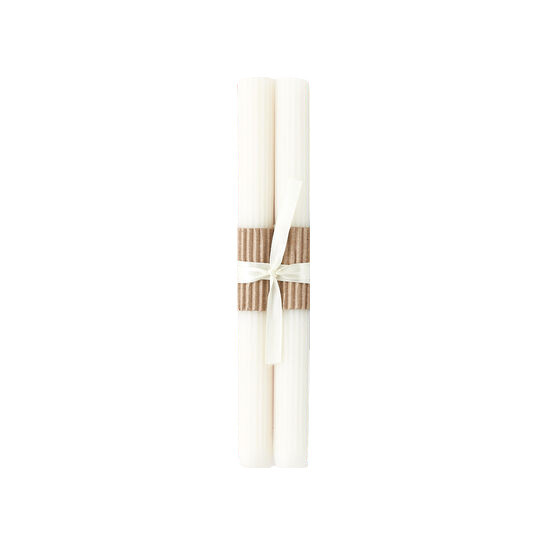 One Hundred 80 Degrees 4th of July Taper Candles, White - Set of 2 (NE0411C)