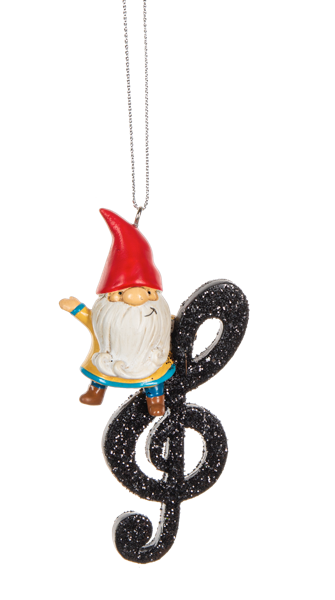 Midwest Ornament, Music Note Gnome - Treble Clef (MX187132C)