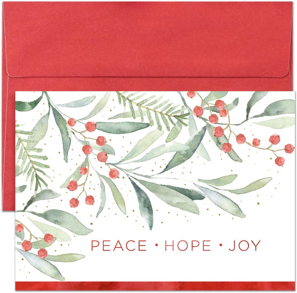 Masterpiece Studios Boxed Holiday Cards, Greenery Wishes (963500)