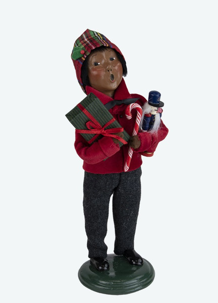 Byers' Choice Caroler, African American Shopping Family Boy (AA1231B)