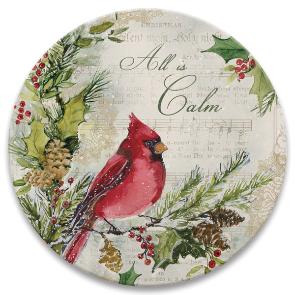 CoasterStone Round Coasters, All Is Calm - Box of 4 (CS635)