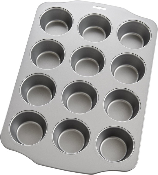 Mrs. Anderson's Baking 12-Cup Muffin Pan, Carbon Steel with Non-Stick Coating, PFOA Free, 14-Inches x 10.5-Inches (43701)