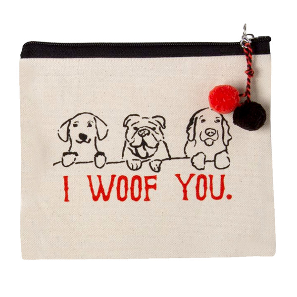 TAG Dog Zip Pouch, I Woof You (G11312B)