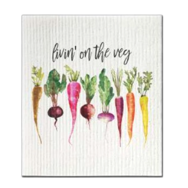 CJ Bella Dishcloth, Livin' On The Veg (CJ9-266)