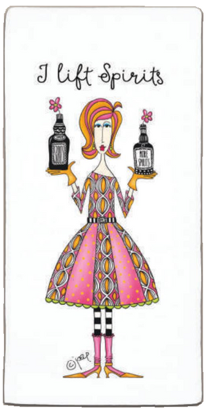 CJ Bella Dishtowel, I Lift Spirits (DM3-018-0080)