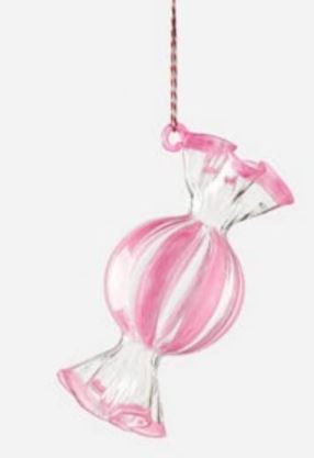 One Hundred 80 Degrees Large Candy Twist Ornament, Light Pink (HU0053C)