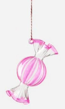 One Hundred 80 Large Degrees Candy Twist Ornament, Hot Pink (HU0053D)