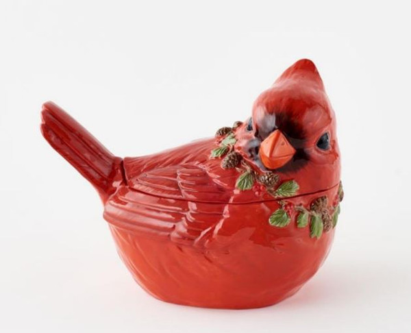 One Hundred 80 Degrees Cardinal Covered Box (TM0238)