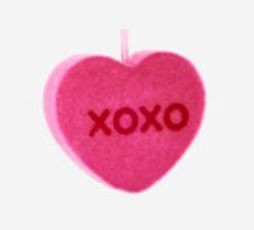 One Hundred 80 Degrees 6" Valentines Day Conversation Heart Decor, XOXO (WH0185B)