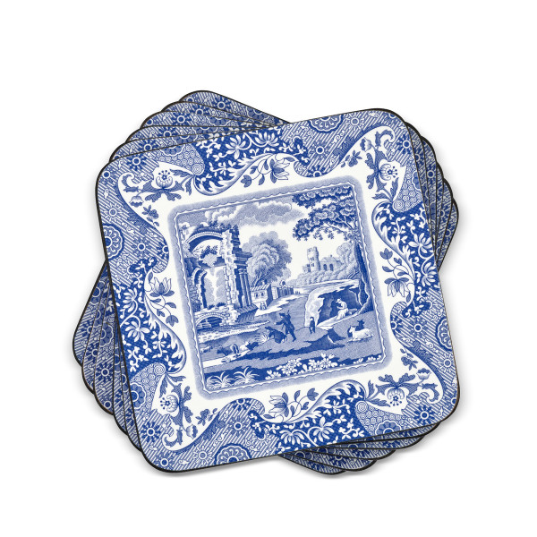 Pimpernel Coasters, Blue Italian - Set of 6 (2010268337)