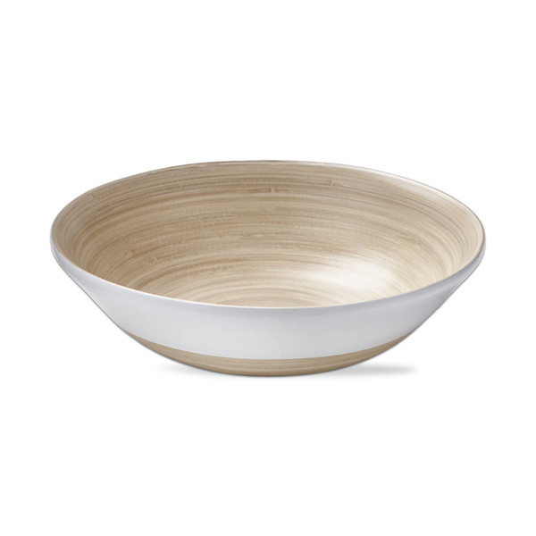 TAG Wide Brim Bamboo Bowl - White (G17801)