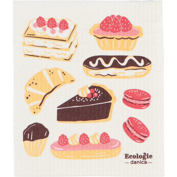Now Designs Swedish Sponge Dishcloth, Patisserie (ESW1996D)