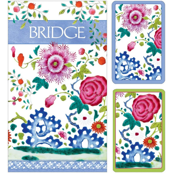 Caspari Large Type Bridge Gift Set, Floral Porcelain (GS151J)