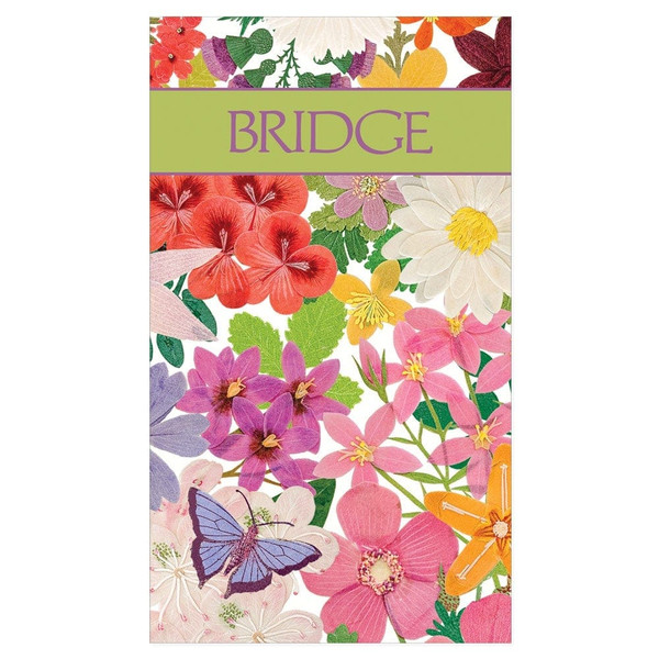 Caspari Bridge Score Pad, Halsted Floral (SP148)