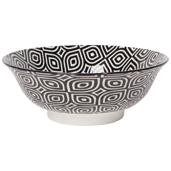 Now Designs 8" Stamped Bowl, Black Geo (5143021)