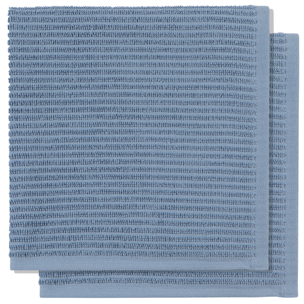 Now Designs by Danica Ripple Dishcloths, Slate Blue - Set of 2 (NDC1702D)