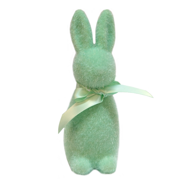 One Hundred 80 Degrees Flocked Bunny, Teal (WH0157B)