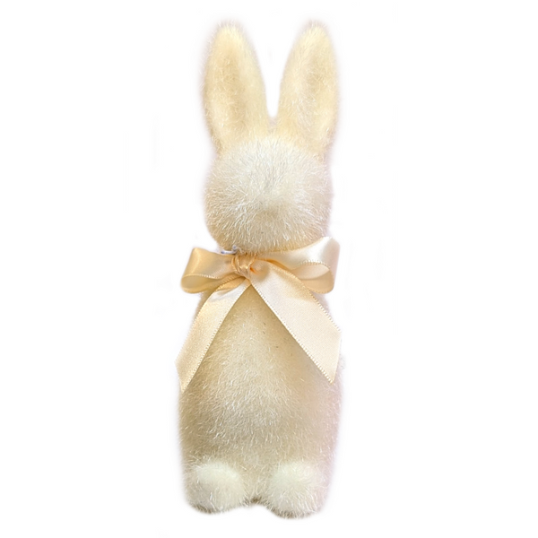 One Hundred 80 Degrees Flocked Bunny, Cream (WH0157D)