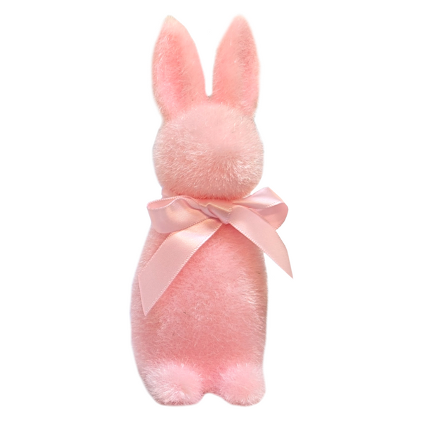 One Hundred 80 Degrees Flocked Bunny, Baby Pink (WH0157E)