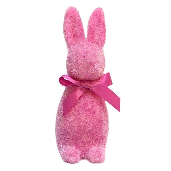 One Hundred 80 Degrees Flocked Bunny, Hot Pink (WH0157F)