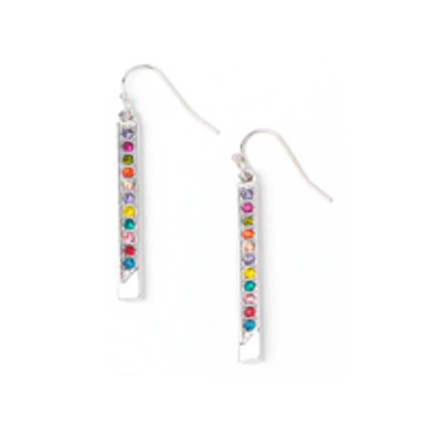 Ganz Rainbow Earrings, Silver (SEAR202B)