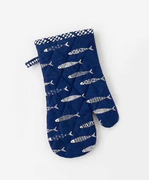 One Hundred 80 Degrees Oven Mitt, School of Fish - Blue (FP0086A)