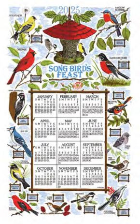 Kay Dee Towel Calendar, Songbird's  Feast - 2025 (F3462)