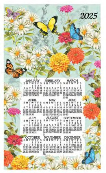 Kay Dee Towel Calendar, Butterfly Garden - 2025 (F3463)