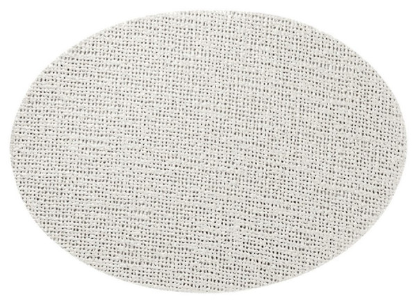 Merritt Oval Fishnet Placemats, White - Set of 4 (23936)