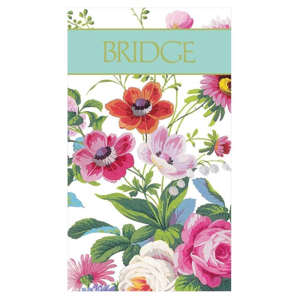 Caspari Bridge Score Pad, Edwardian Garden (SP137)