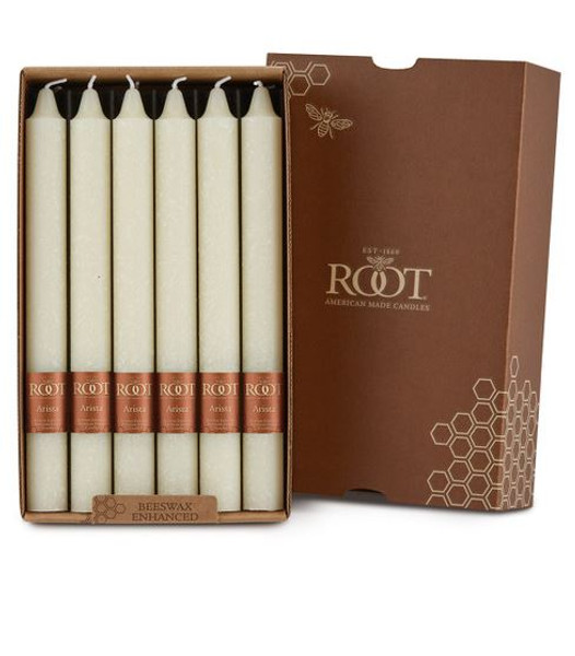 Root Timberline Arista Candles 9", Ivory - Box of 12 (58917)