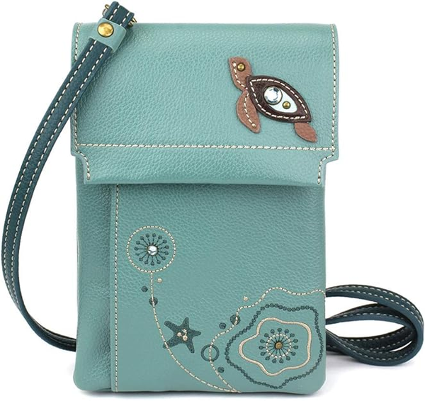 Chala Criss Cell Phone Crossbody Bag, Turtle Teal (867TT4)