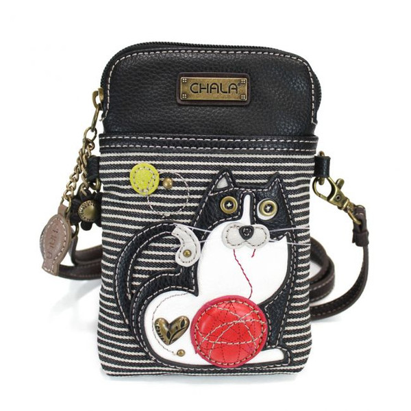 Chala Cell Phone Crossbody Bag, Fat Cat Black (827FC6S)