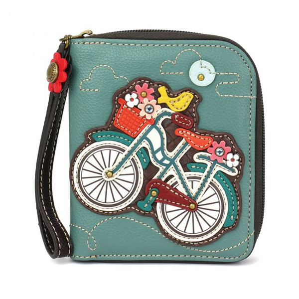 Chala Zip-Around Wallet, Bicycle Teal (839BYC4)
