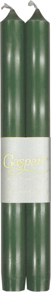 Caspari 10" Straight Taper Candles, Hunter Green - Set of 2 (CA13.2)