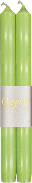 Caspari 10" Straight Taper Candles, Spring Green  - Set of 2 (CA38.2)